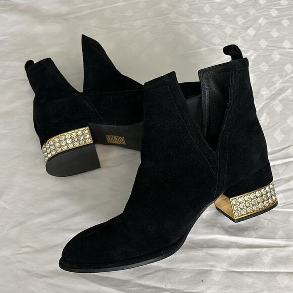 Jeffrey Campbell Muskrat Ankle with rhinestone heeled Booties - Picture 3 of 5